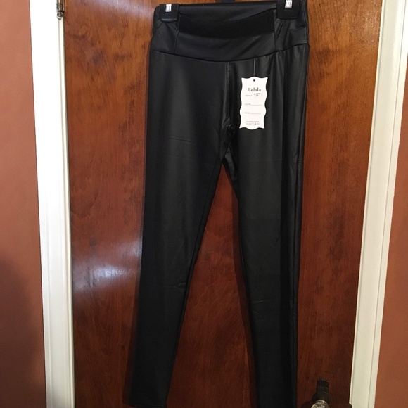 Black Leather Leggings - Picture 1 of 1